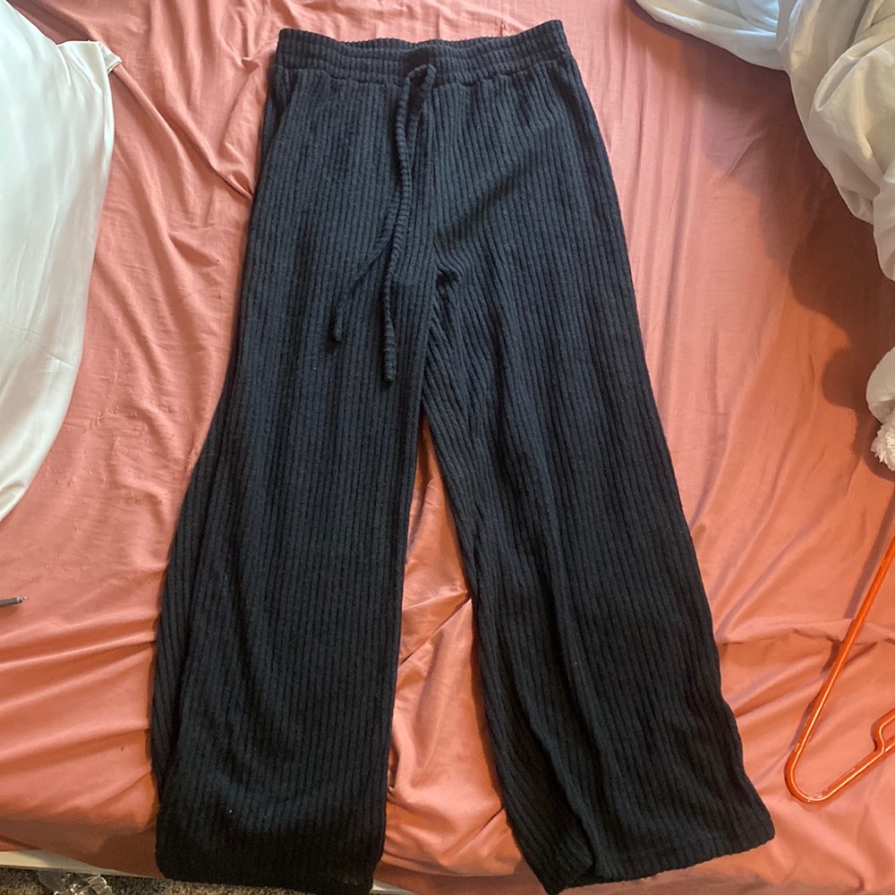 black flowy pants